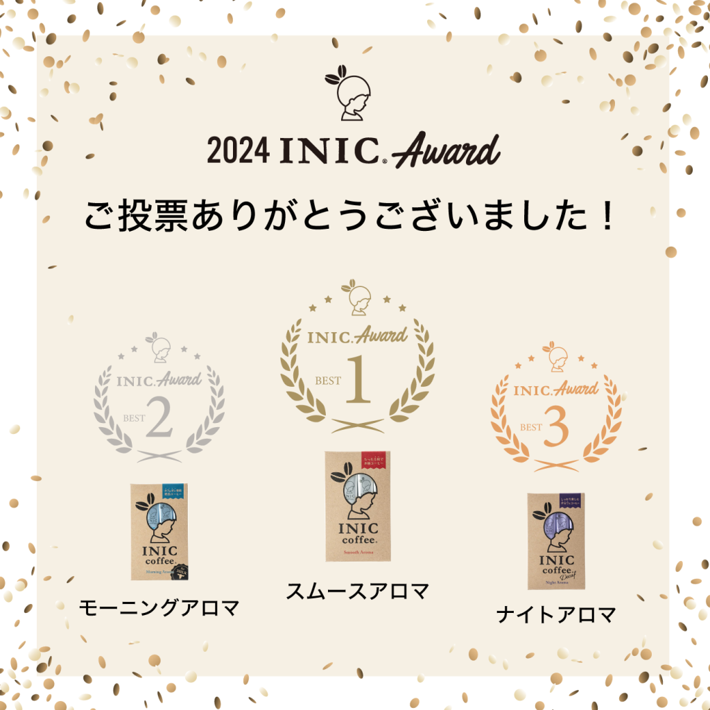 INIC AWARDの投票結果ベスト3